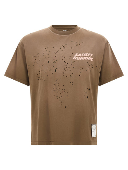 SATISFY Brown Cotton T-Shirt