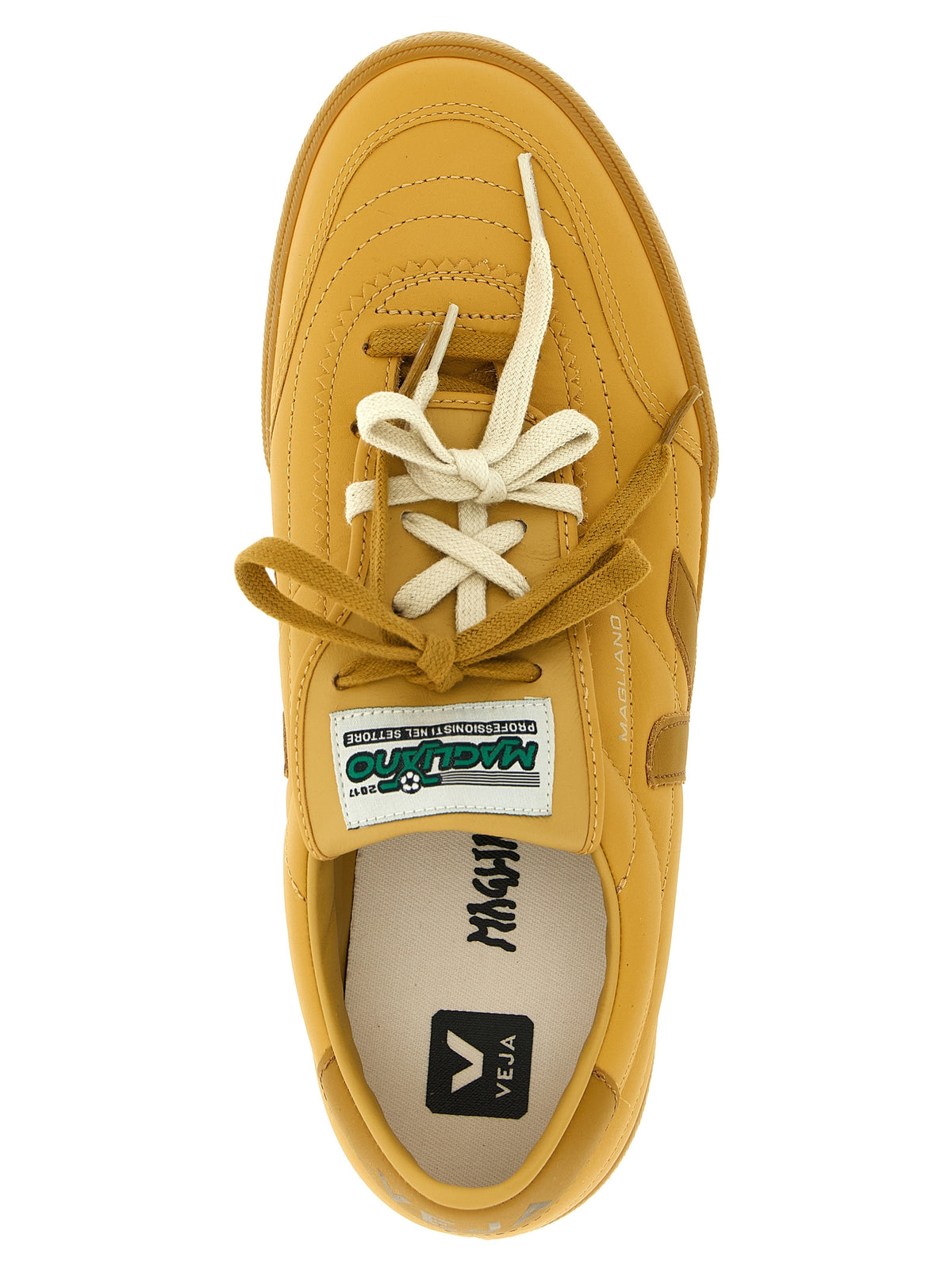 Veja Beige Calfskin Athletic Sneakers