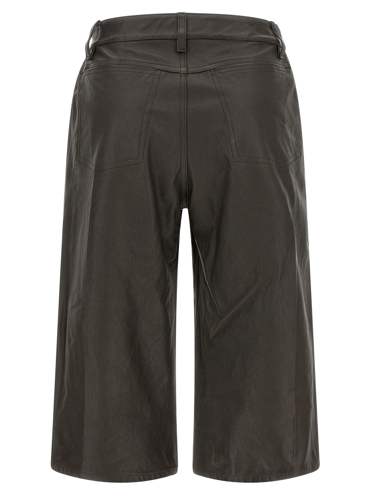Lemaire Brown Calfskin Bermuda Shorts