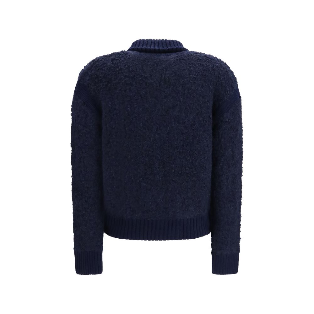 Jacob Cohen Blue Alpaca Vicugna Pacos Cardigan