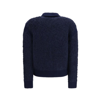 Jacob Cohen Blue Alpaca Vicugna Pacos Cardigan