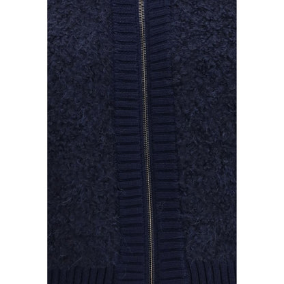 Jacob Cohen Blue Alpaca Vicugna Pacos Cardigan