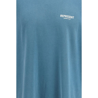 Represent Blue Cotton T-Shirt
