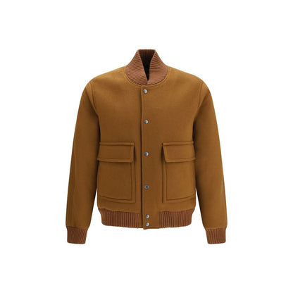 Woolrich Brown Wool Oves Aries Bomber
