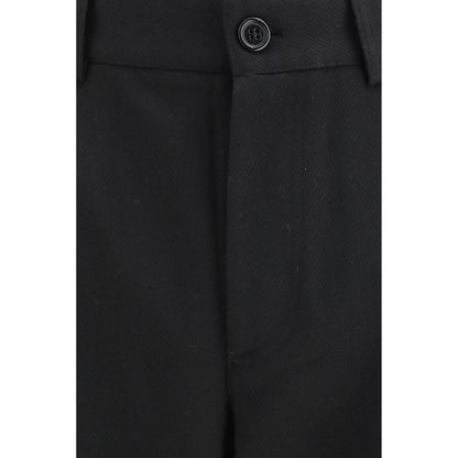 SÉFR Black Polyester Casual Pants