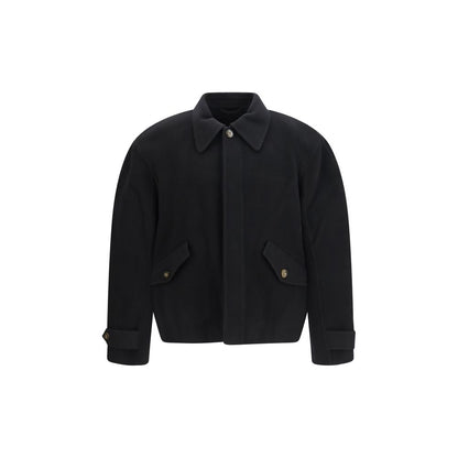 SÉFR Black Wool Oves Aries Full-Length Jacket