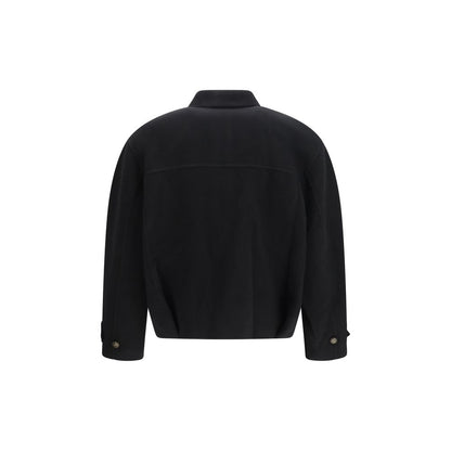 SÉFR Black Wool Oves Aries Full-Length Jacket