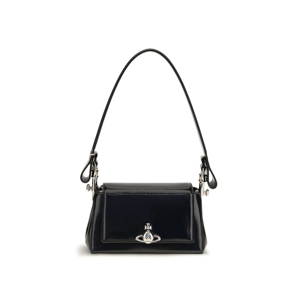 Vivienne Westwood Black Calf Leather Bos Taurus Handbag