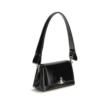 Vivienne Westwood Black Calf Leather Bos Taurus Handbag