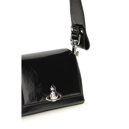 Vivienne Westwood Black Calf Leather Bos Taurus Handbag