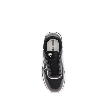 Palm Angels Black Calf Leather Bos Taurus Low Top Sneakers