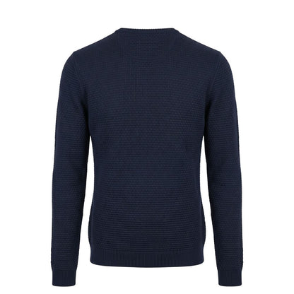 Roberto Pepe Luxury Blue Cotton Men's Sweater