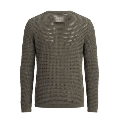 Roberto Pepe Luxury Green Cotton Men Sweater