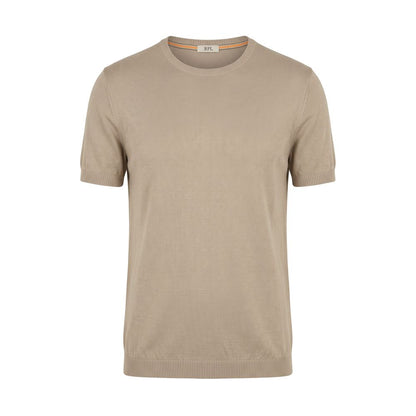 Roberto Pepe Luxury Beige Cotton Men Sweater