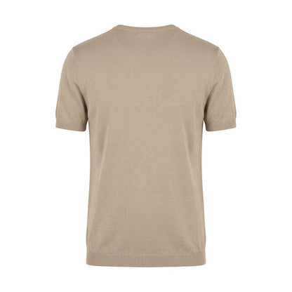 Roberto Pepe Luxury Beige Cotton Men Sweater