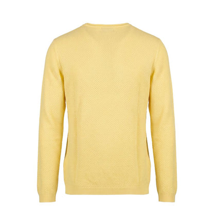 Roberto Pepe Luxury Yellow Cotton Men Sweater