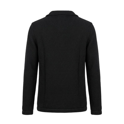 Roberto Pepe Luxury Black Wool Men's Sweater