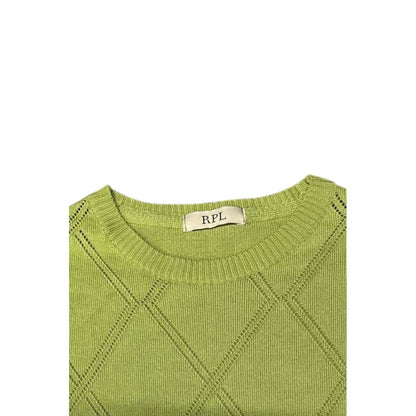 Roberto Pepe Luxury Green Cotton Men Sweater