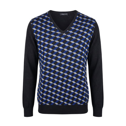 Roberto Pepe Luxury Blue Wool Men's Sweater