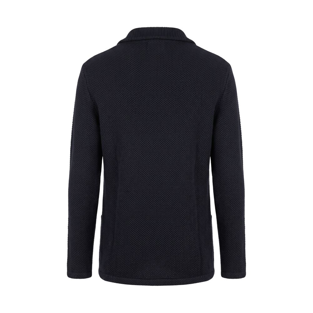Roberto Pepe Luxury Blue Wool Men's Sweater