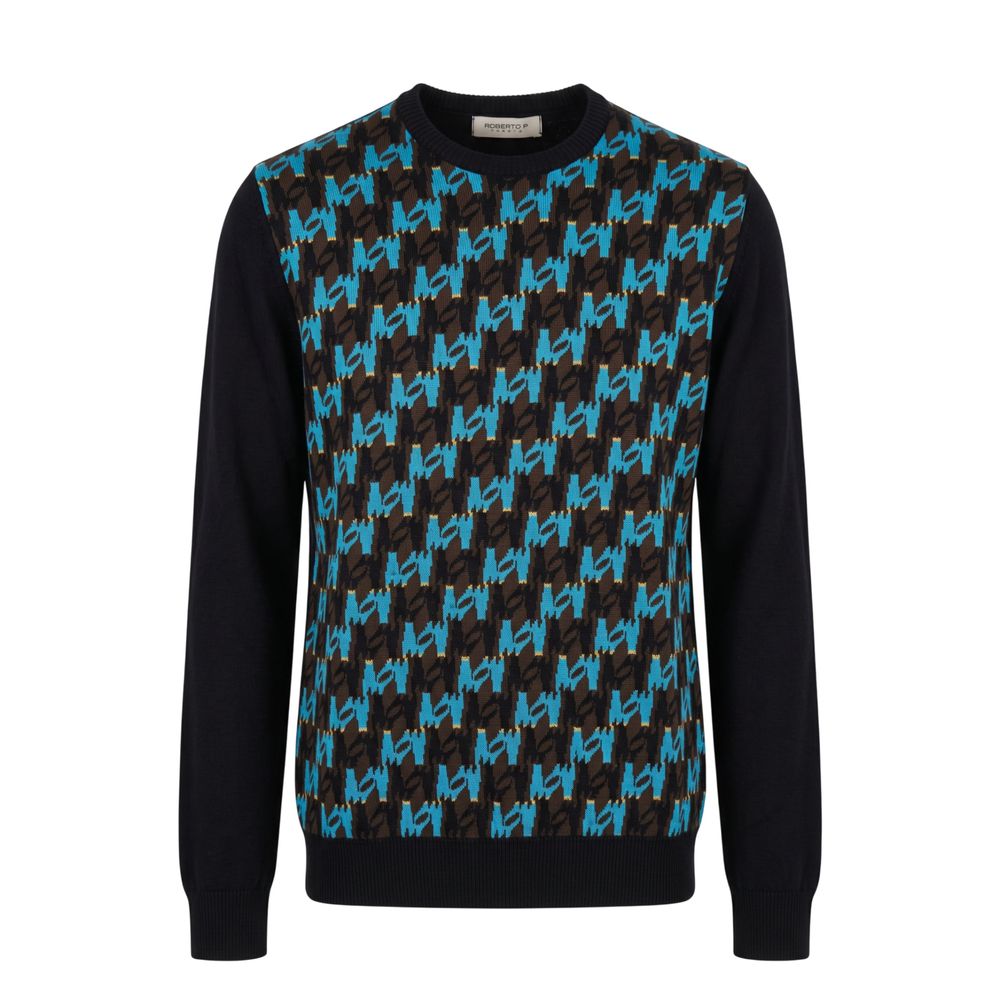 Roberto Pepe Luxury Light Blue Wool Men's Sweater