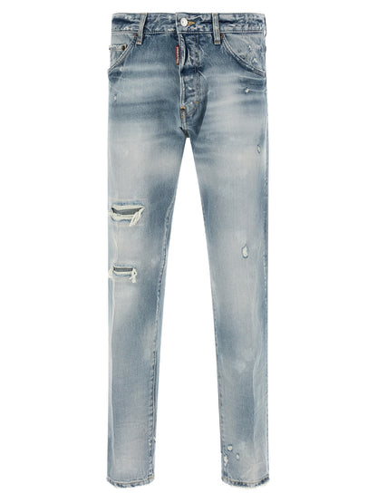 Dsquared² Blue Cotton Tapered Jeans