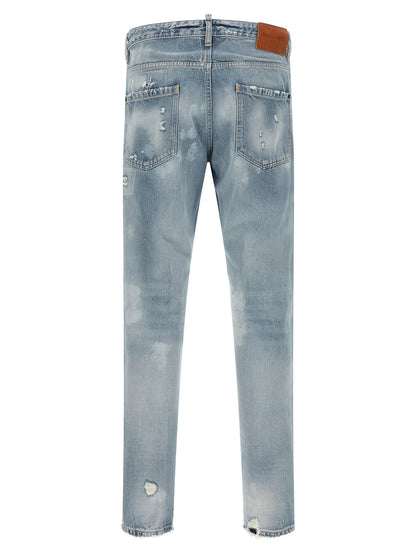 Dsquared² Blue Cotton Tapered Jeans