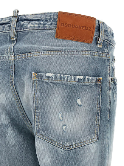 Dsquared² Blue Cotton Tapered Jeans