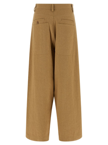 MAISON JEJIA Beige Cotton Casual Pants