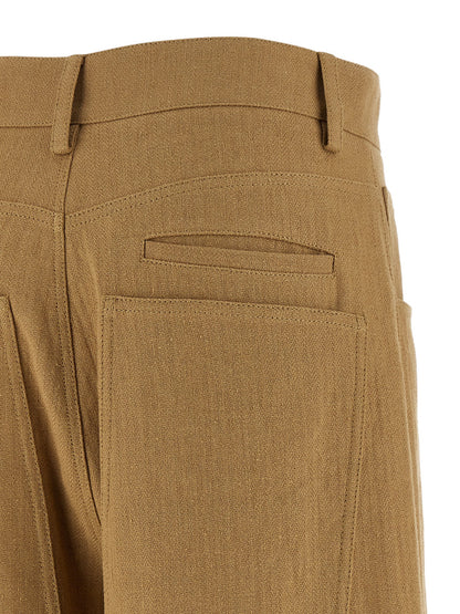 MAISON JEJIA Beige Cotton Casual Pants