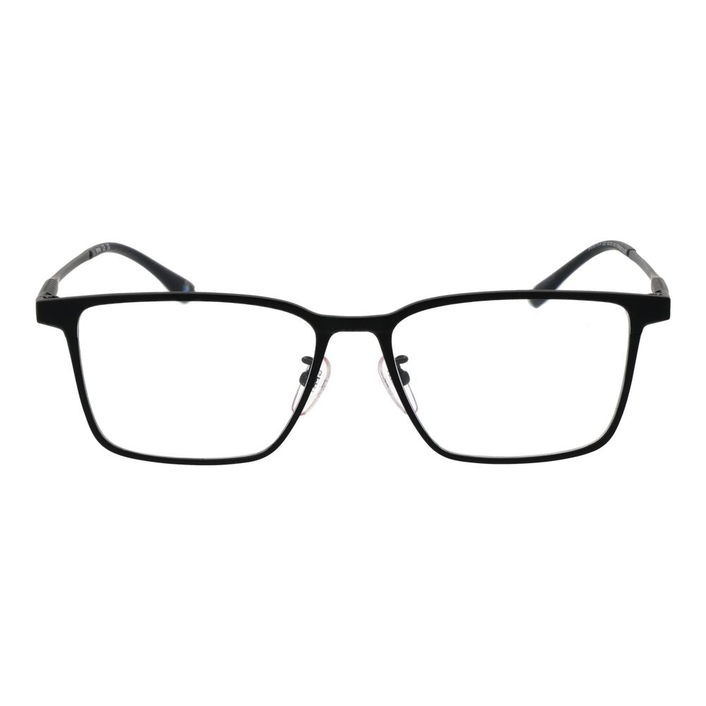 BMW Men's Rectangle Full-Rim Titanium Eyeglasses Frames - Black
