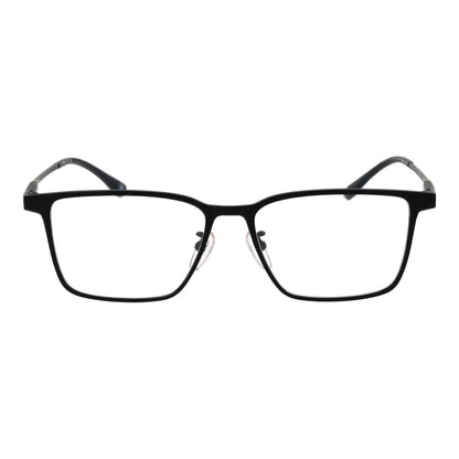 BMW Men's Rectangle Full-Rim Titanium Eyeglasses Frames - Black