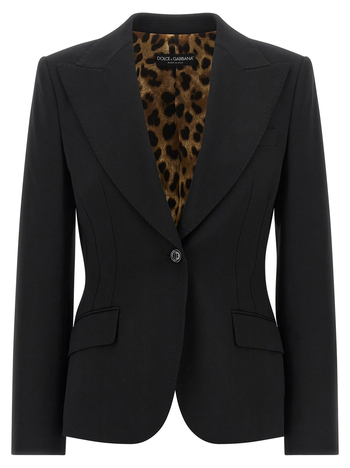 Dolce & Gabbana Black Virgin Wool Blazer
