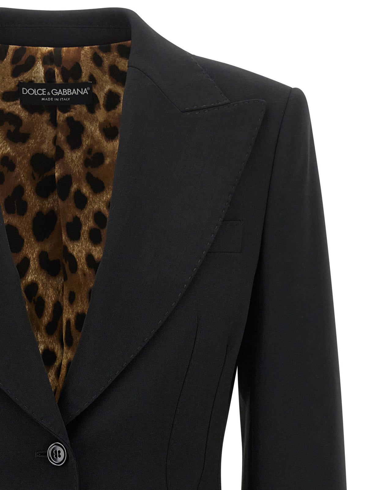 Dolce & Gabbana Black Virgin Wool Blazer
