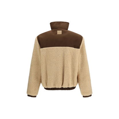 Ami Paris Beige Polyester Full-Length Jacket