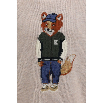 Maison Kitsuné Beige Wool Oves Aries Sweatshirt