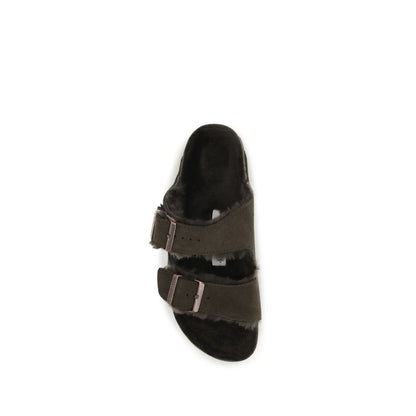 BIRKENSTOCK 1774 Brown Suede Leather Flat Sandals