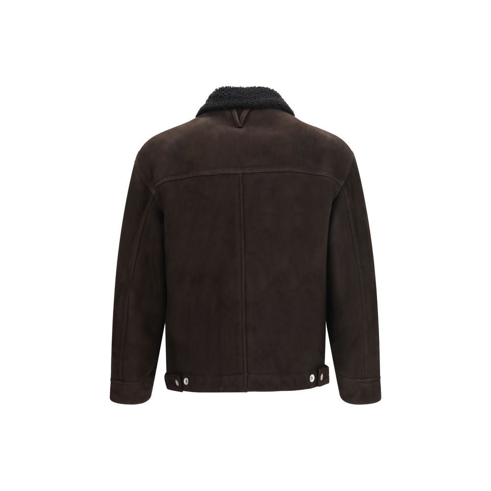 Valstar Brown Lamb Ovis Aries Leather Jacket
