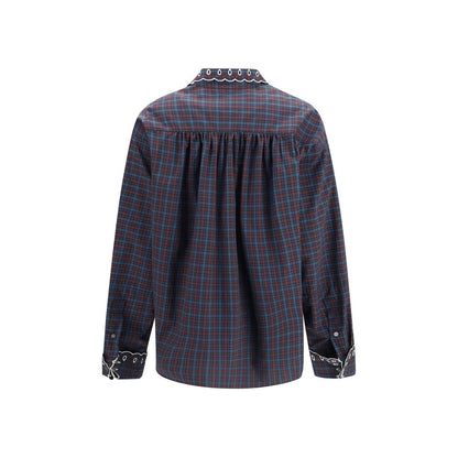 Marni Blue Cotton Pattern Shirt