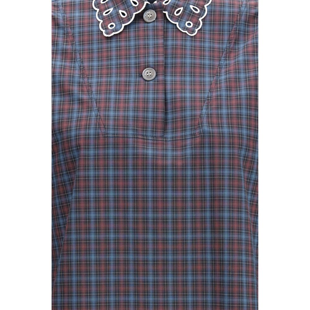 Marni Blue Cotton Pattern Shirt