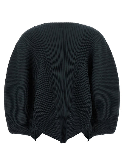 Issey Miyake Black Polyester Cardigan