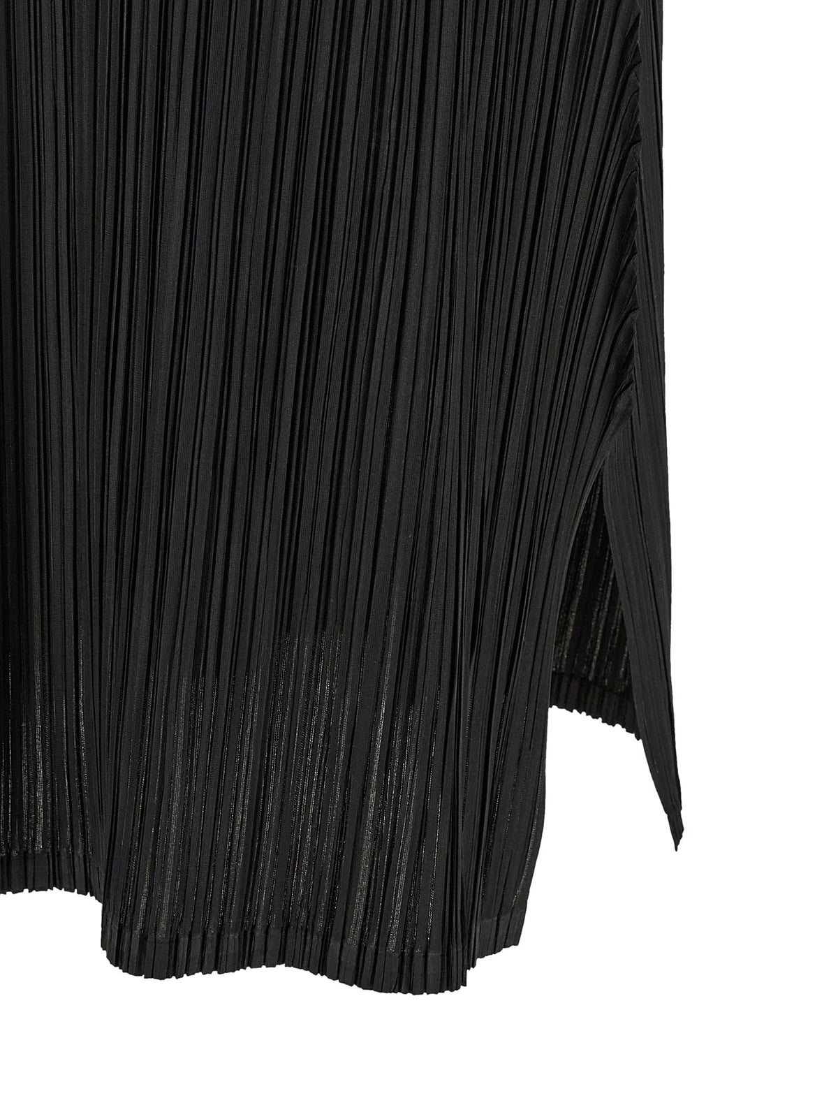 Dress by PLEATS PLEASE ISSEY MIYAKE for women in polyester black features an cute silhouette, detailed with a and that elegantly flows into a cute midi.