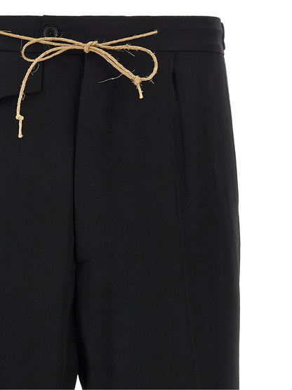 Namacheko Black Virgin Wool Dress Pants