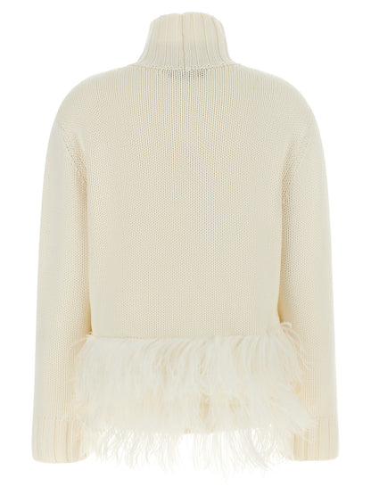 Fabiana Filippi White Virgin Wool Cardigan