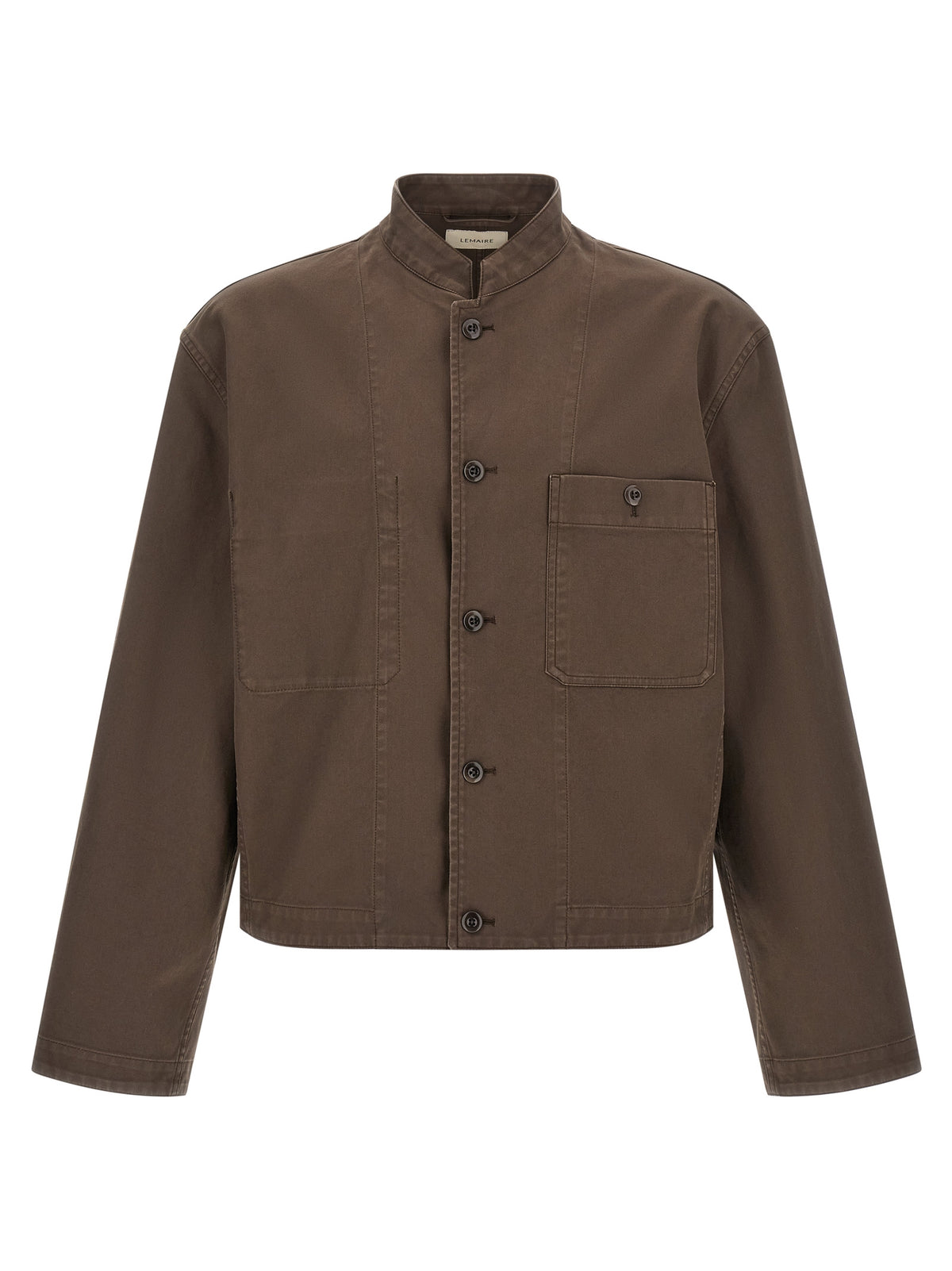 Lemaire Brown Cotton Full-Length Jacket