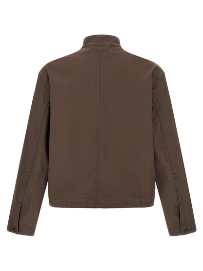 Lemaire Brown Cotton Full-Length Jacket