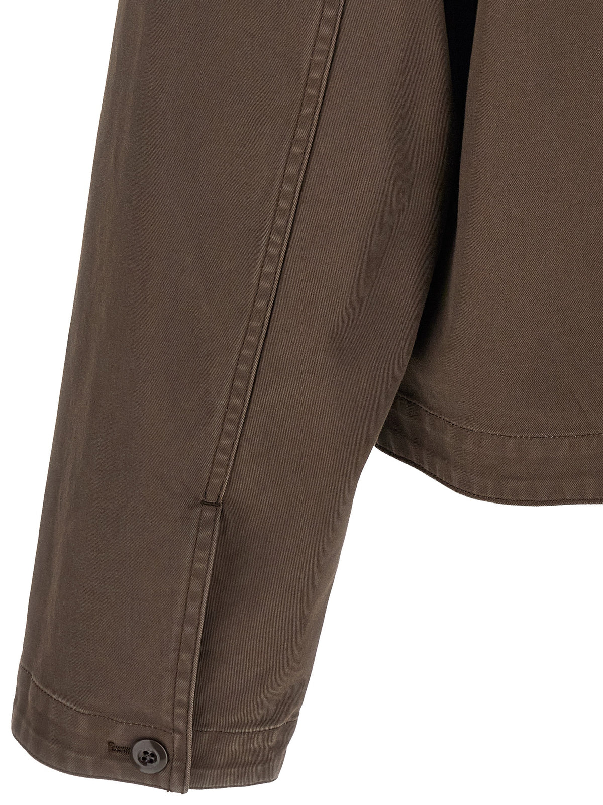 Lemaire Brown Cotton Full-Length Jacket
