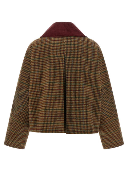 Ganni Brown Wool Full-Length Jacket