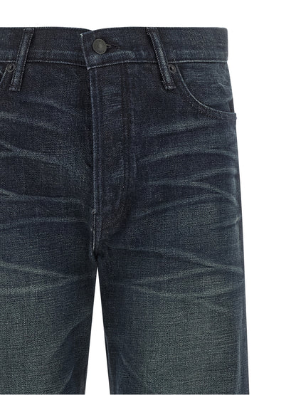 Tom Ford Blue Cotton Jeans Denim