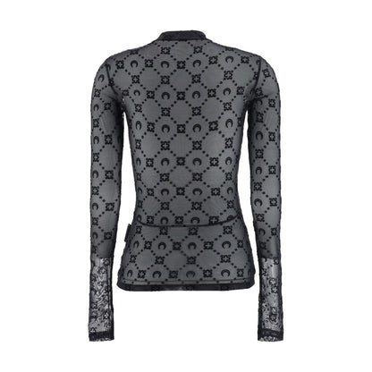 Marine Serre Black Polyamide Pattern Shirt